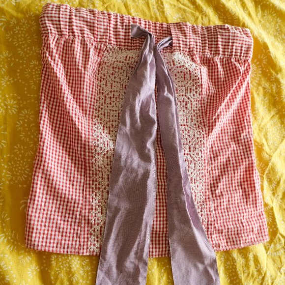 NEW Red Gingham Tube Top - Picture 6 of 6